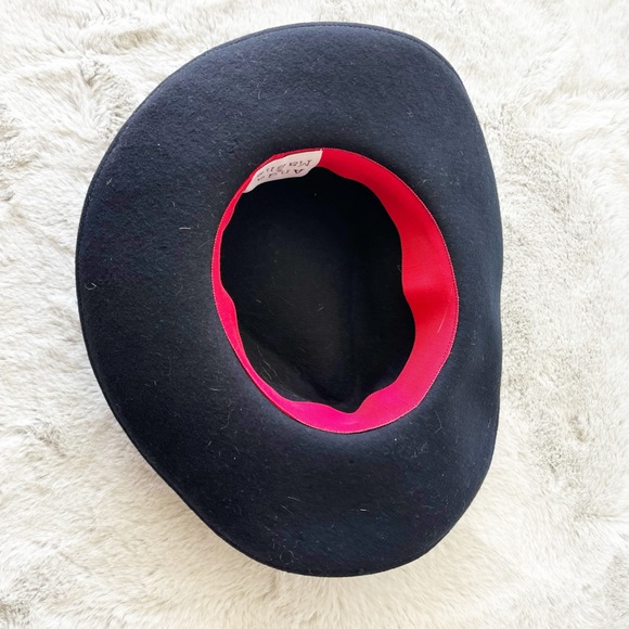 ANDA & MASHA My Old Man Hat Dark Navy Blue Wide Brim Hat with Leather Ribbon main image 10